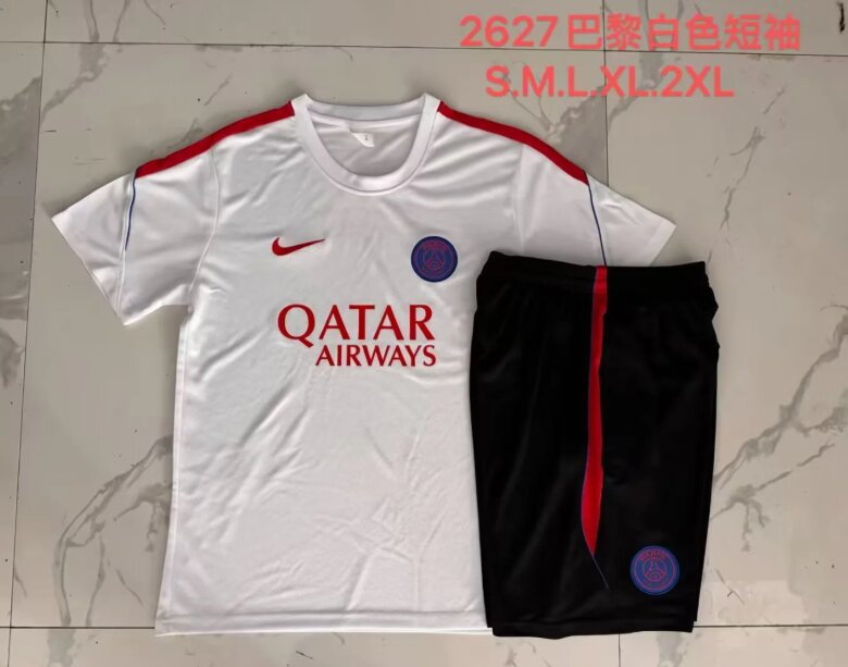 AAA Quality PSG 26/27 White/Red Training Kit Jerseys